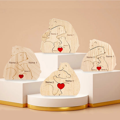 Custom Engraved Family Wooden Ornaments